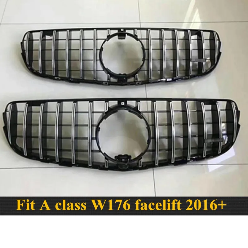 Решетка для переднего бампера GTR Style Mercedes W176 Facelift 2016 - 2018 A160 A180 A200 A250 A45 AMG передняя