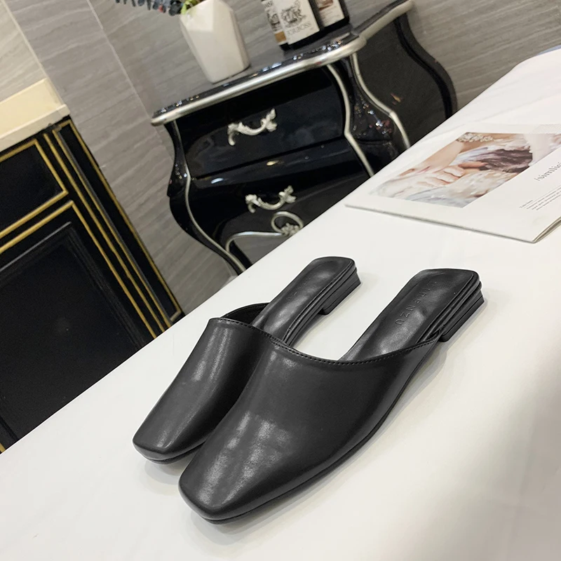 Бренд molan Designers коллекция 2020 года сезон весна Новинка модные кожаные шлепанцы на