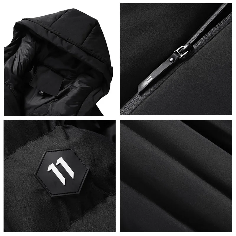 Men Parka Jacket Thick 2020 Winter Casual Outwear jacket Parkas Mens Clothing Polyester Warm Hooded Homme Coat Oversized 4XL NEW