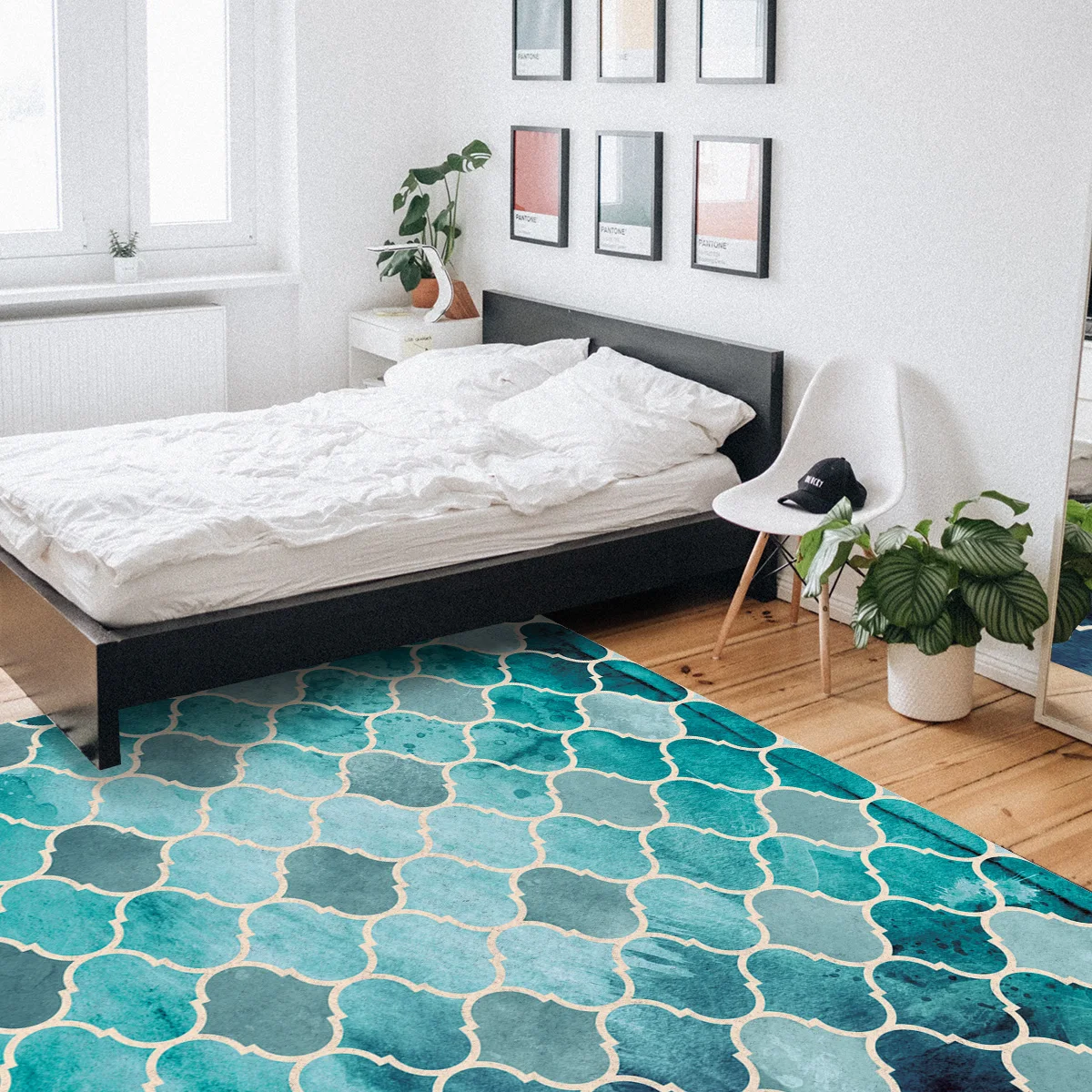 Марокканская зеленая Геометрическая искусственная кожа для гостиной спальни