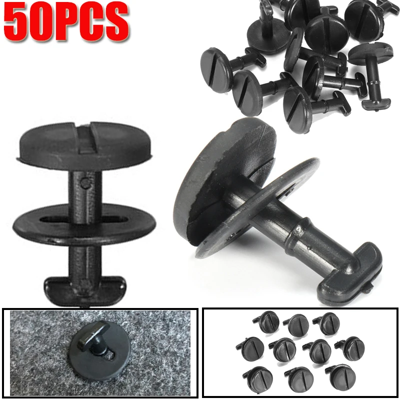

50Pcs/Set Car Floor Mat Carpet Clips Fastener Mudflap Splash Guard Rivet Push Retainer 82119410191 For BMW E32 E36 E38 E39 E46