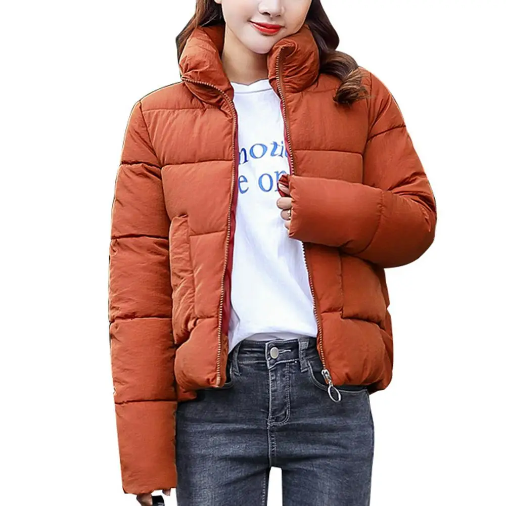 Yiwa осень зима женская тонкая куртка со стоячим воротником мягкая теплая