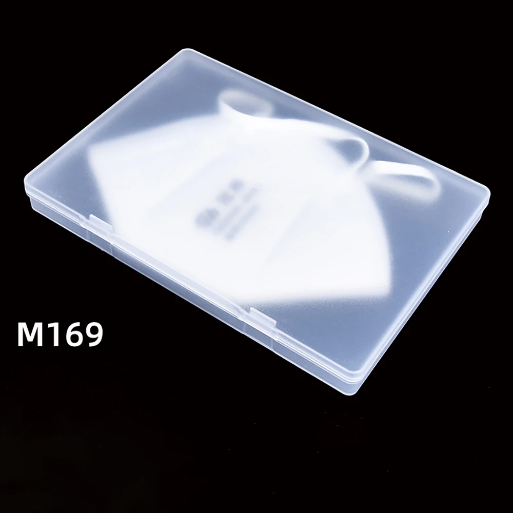 Маска N95, пылезащитная, портативная пластиковая коробка, контейнер для международных перевозок, 1 шт., прозрачная, дальнее путешествие, хранение.