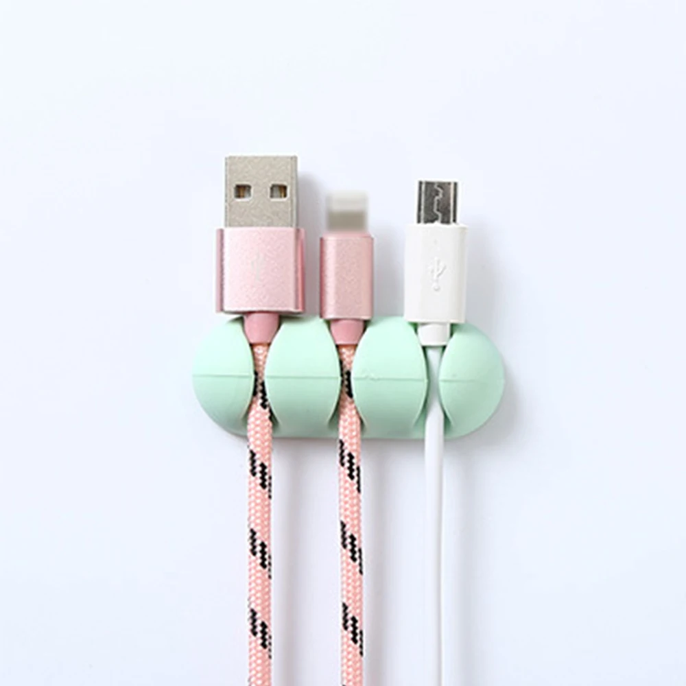 2 Pcs 2019 Cute Cable Fixed Storage Headphone Headset Wire Wrap Cord Winder Organizer Collector Silica | Дом и сад