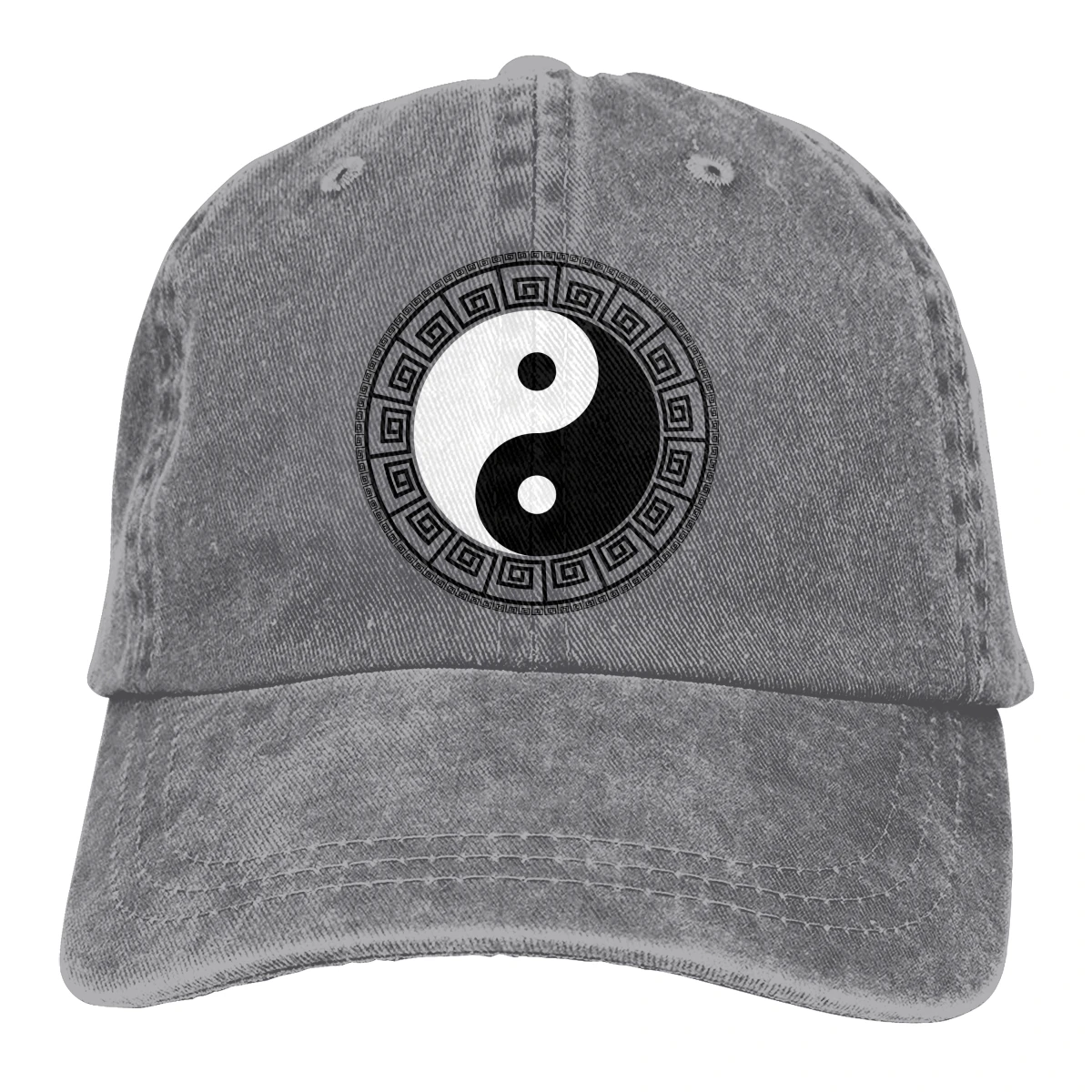 Yin Yang  Asian Retro cotton Washed Baseball Cap Cowboy Hat Fitted Cap Snapback Hat for Men Women Casual Cap Sun Hat Outdoor Cap