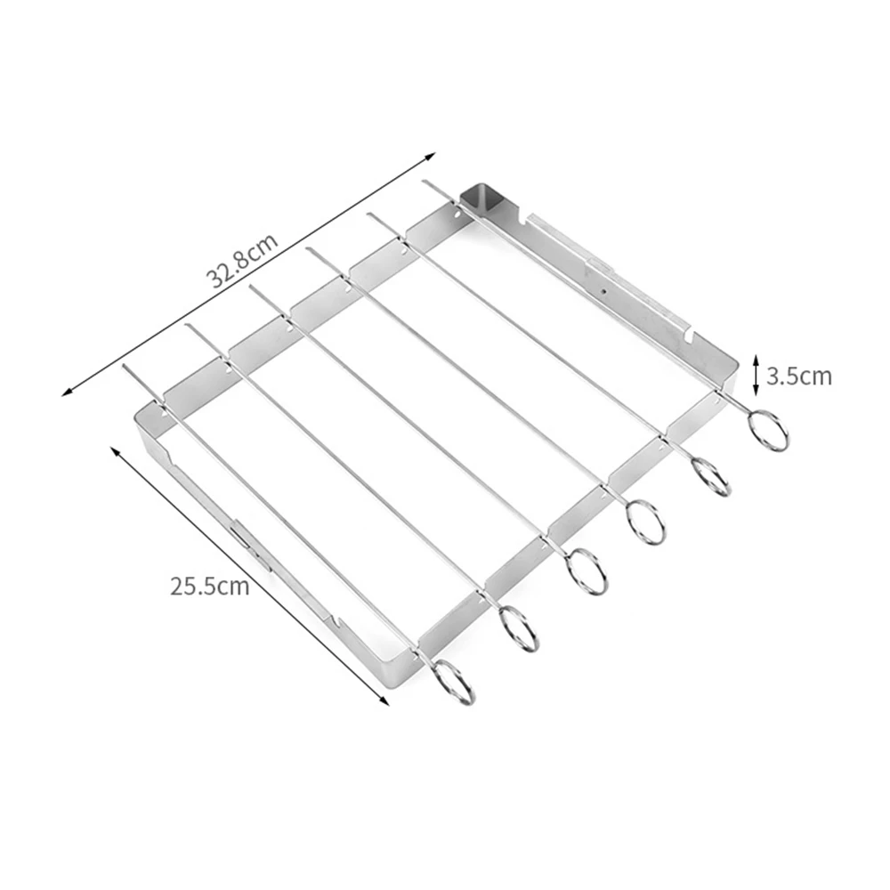 

Stainless Steel Simple Barbecue Rack Outdoor BBQ Grill Home Wild Barbecue Stove Simple Forks Reusable Sticks Superior Tool