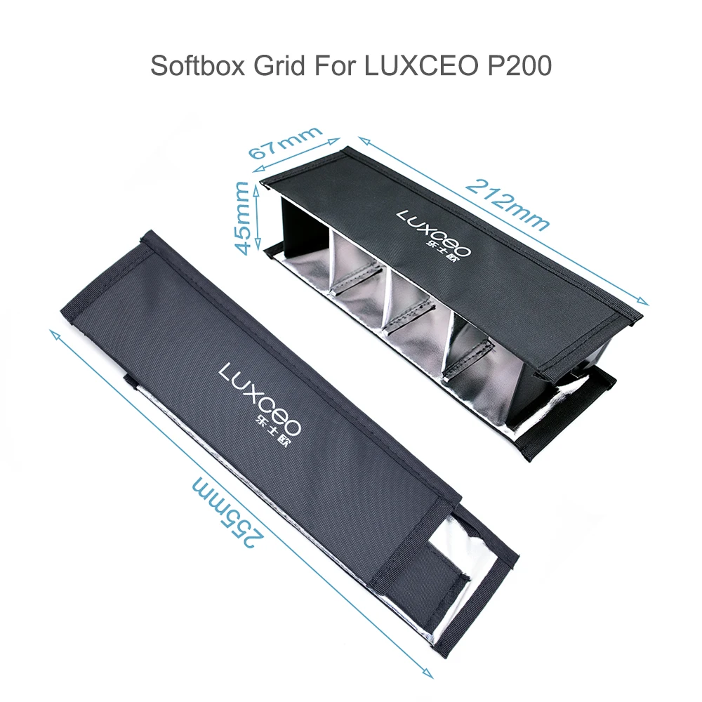 Handheld Softbox Grid Video Light Accessories Spotlight for LUXCEO P200 Photography Lighting