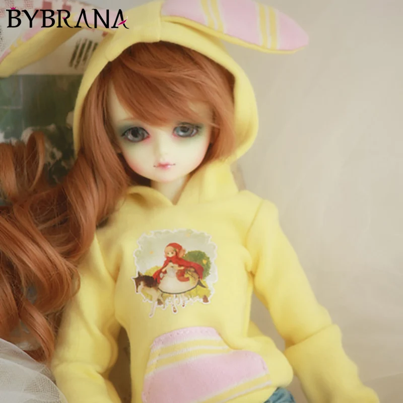 Одежда для кукол Bybrana Bjd желтая плюшевая с кроличьими ушками|Куклы| |