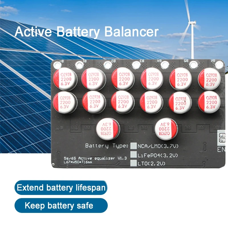 Balancer 5A 6S LiFePo4 Li-Ion Ver Battery Active Equalizer Energy Transfer Board Balance | Электроника