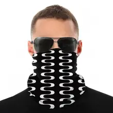 Geometric Pattern Waves Scarf Neck Face Mask Unisex Fashion Neck Gaiter Neck Bandana Multi-functiona
