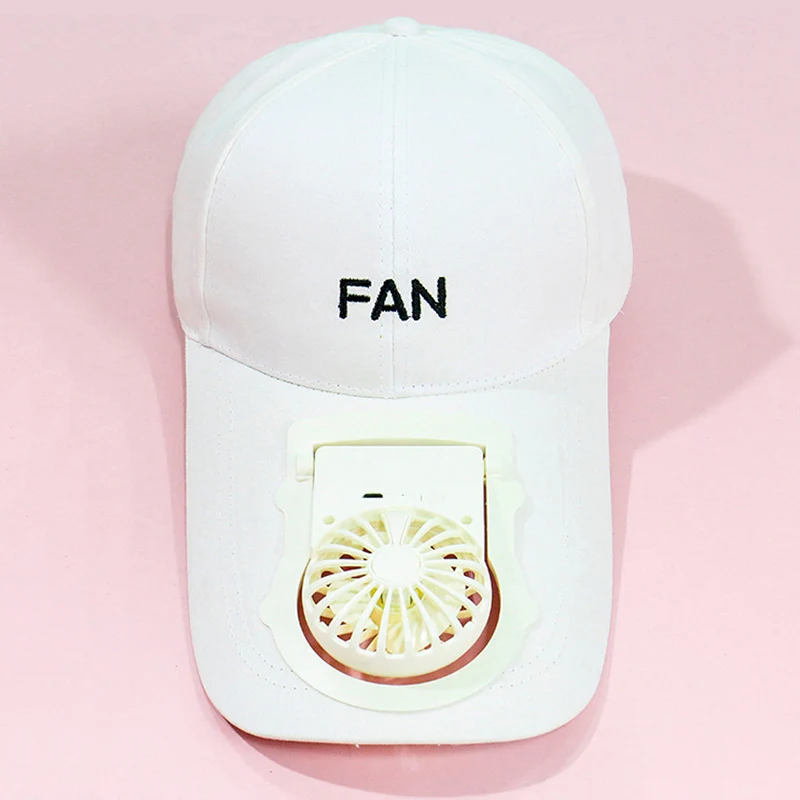 USB Charging Cap With Fan Novelty Baseball Golfing Hat Peaked Hats Sun On the Front Snapback Caps | Безопасность и защита