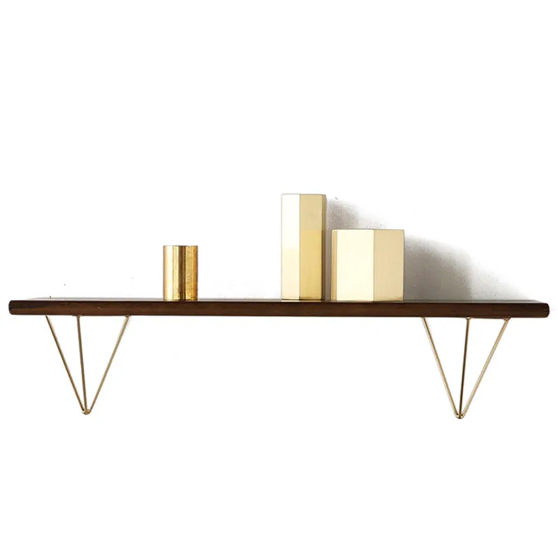 

Shelf Brackets Paint Bracket Shelf Rack Wall Hanging Decoration Sector Bracket Modern Gold Heavy Duty Pack of 2