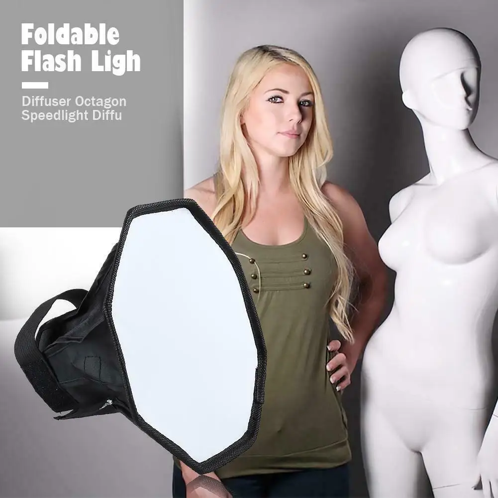 Софтбокс для студийной вспышки BEESCLOVER 20 см с восьмиугольным стеклом складной