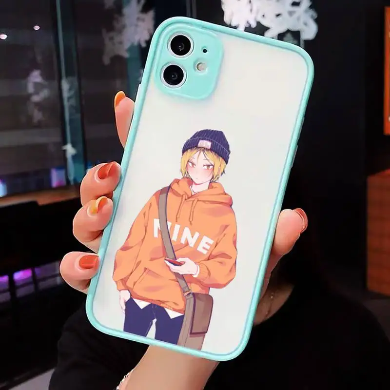 

Kenma Kozume of Haikyuu Phone Cases matte transparent For blue iPhone 7 8 x xs xr 11 12 pro plus max mini Clear Funda