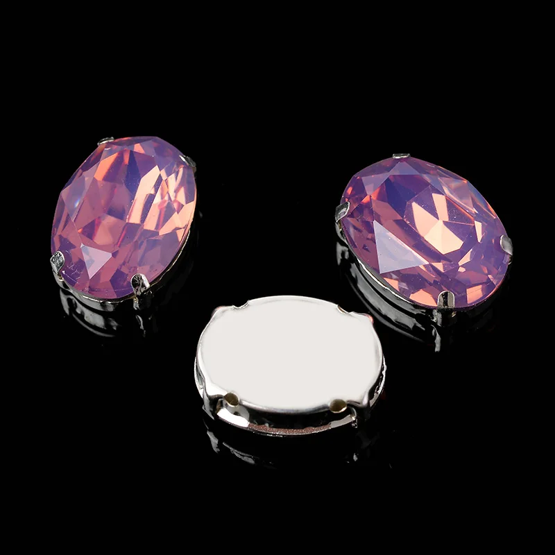 Блестящие супер качество дешевый опал 12p пришивные камни из смолы с серебряным