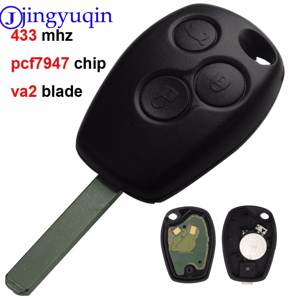 Jingyuqin ASK 433 МГц PCF7947 чип с 3 кнопками пульт дистанционного управления чехол для