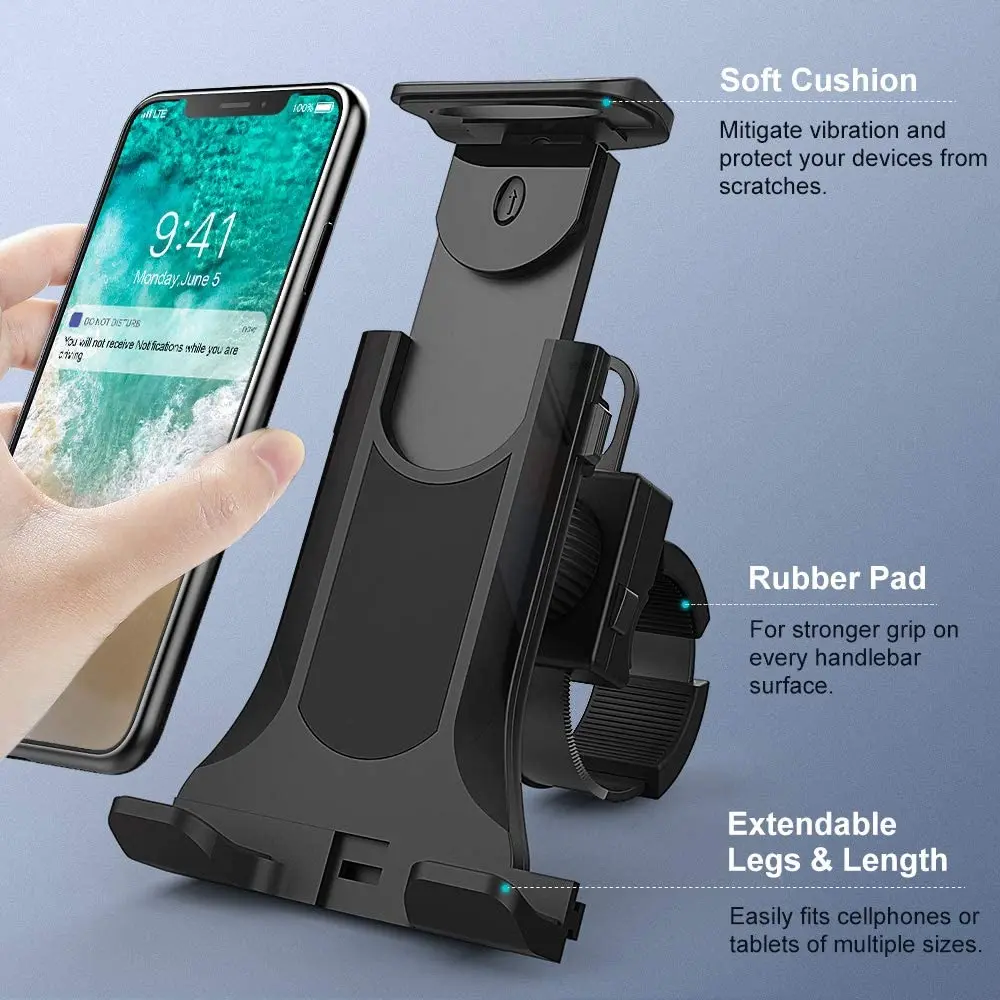 universal bike treadmill holder stand for ipad air 4 pro indoor gym handlebar tablet mount holder for 4 to 11 inch mobile device free global shipping