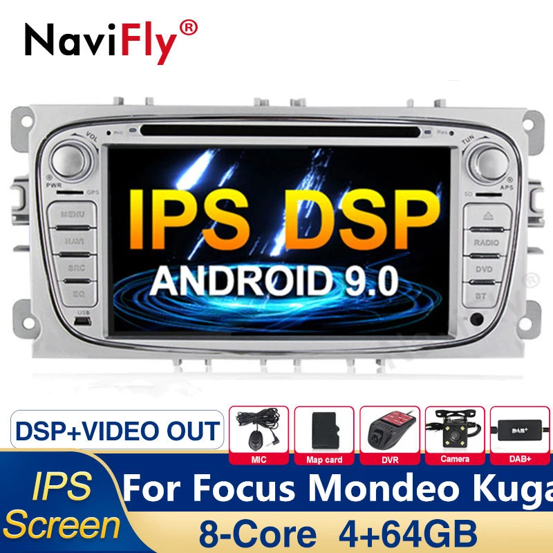 Новинка! Android 9 0 8 ядерный ips DSP Canbus автомобильный dvd мультимедийный плеер для Ford Focus