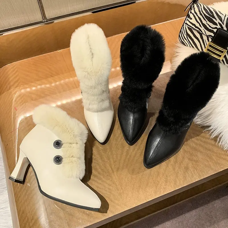 

High heels thick-soled Martin boots women's boots autumn and winter new style short boots women's tide British style X692