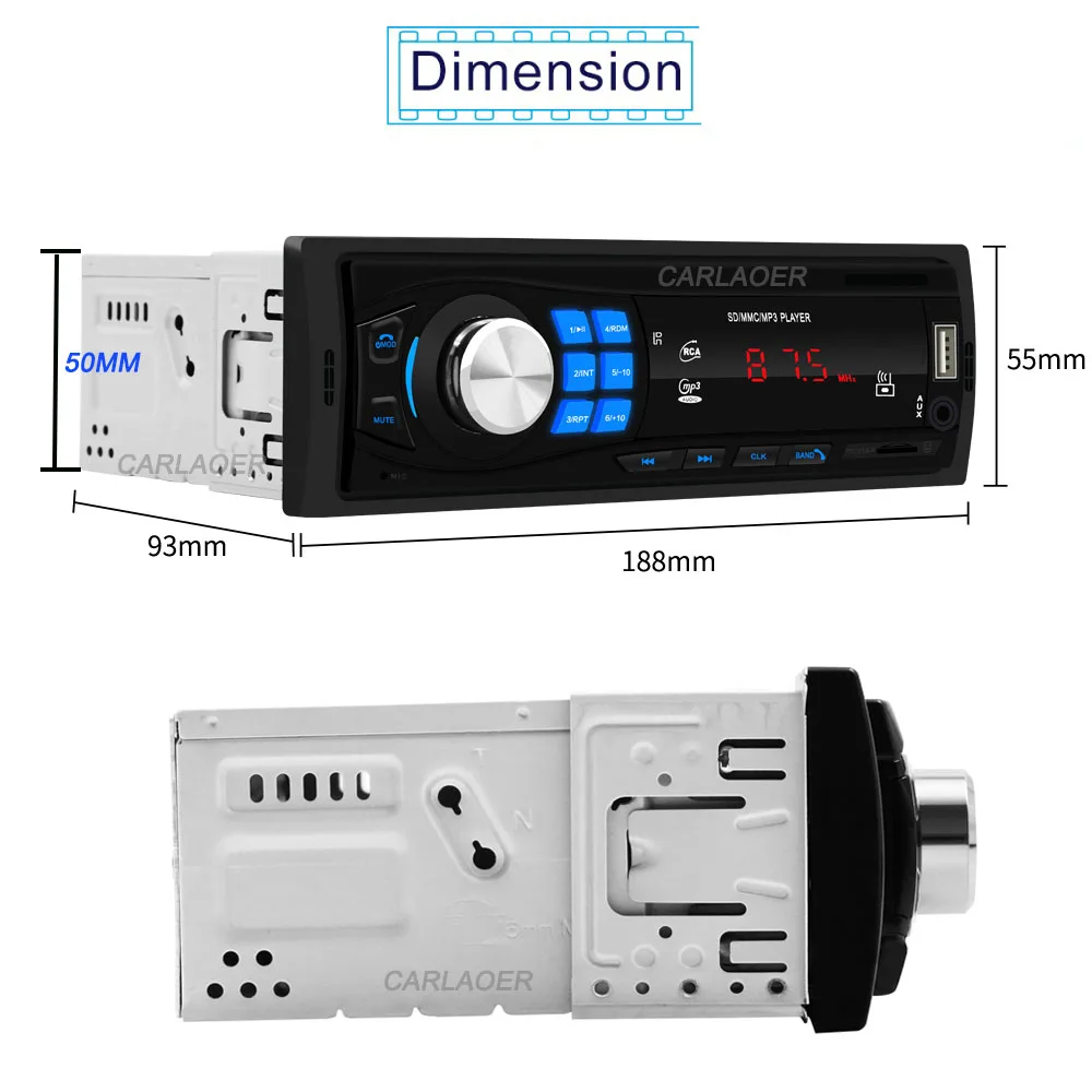 Bluetooth Autoradio 12V Car Stereo Radio FM Aux-IN Input Receiver SD USB In-dash 1 din Car MP3 Multimedia Player