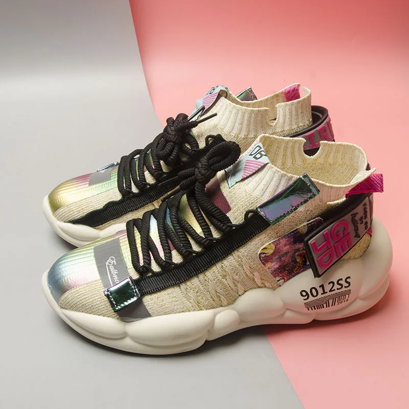 Koznoy/Женская Вулканизированная обувь Повседневная модная на шнуровке Сезон весна