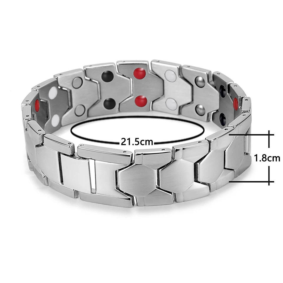

Rainso Energy Magnetic Health Care Bracelets Bangles Sport Football Design for Man Charm Balance Bracelets 2021 New Colour