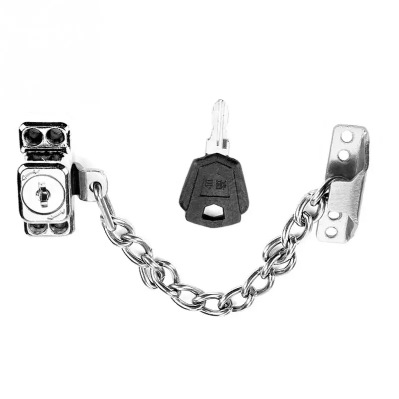 Дверь Окно безопасный слайд замок из нержавеющей стали цепь Противоугонный