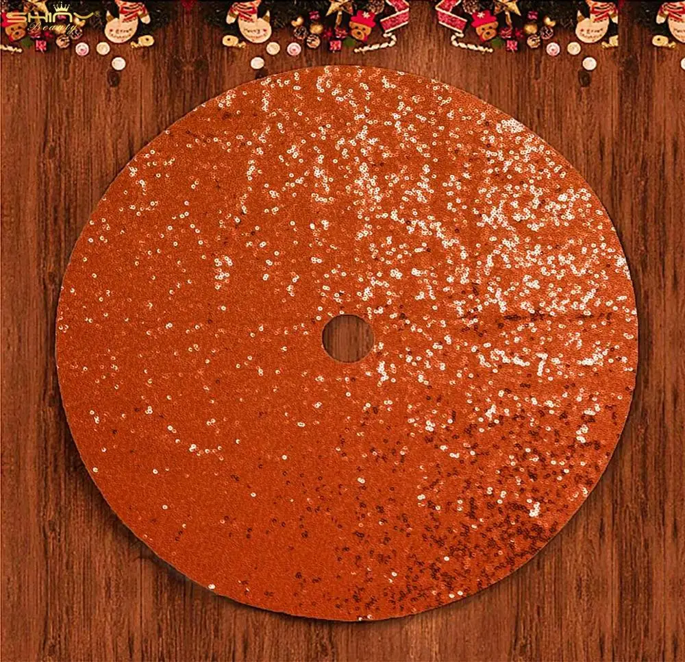 Оранжевая юбка для новогодней елки 24 дюйма | Дом и сад