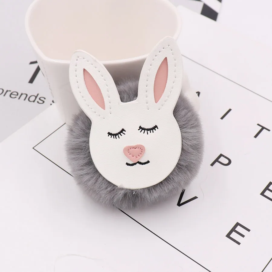 Новинка пушистый брелок с милым кроликом из искусственного меха кролика рекс для