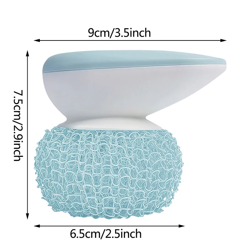 

Detachable Nylon Cleaning Brush Ball Kitchen Nano-Cleaning Ball Pot Brush Decontamination Wash Pot Bowl Brush With Handl