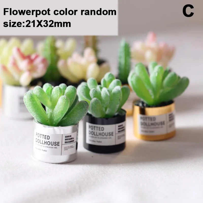 

1:12 Dollhouse Miniature Potted Succulent Plant Model Accessories Decorations Succulent Plant Model Accessories Simulation Toys