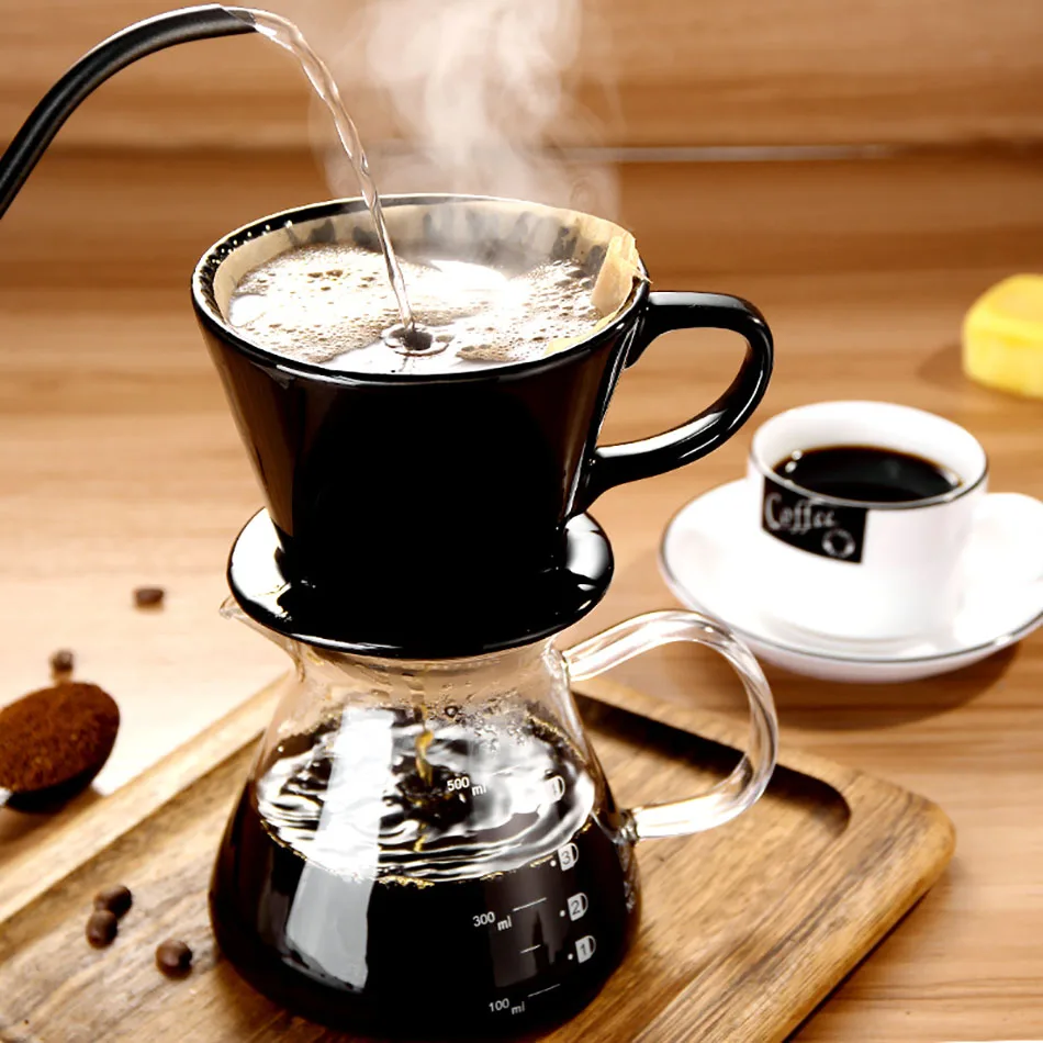 1 комплект V60 стеклянный кофейник фильтр для кофе чайник Портативный