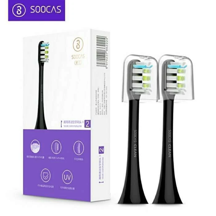 Насадки для зубной щетки Xiaomi Soocas X3 Black (2шт) | Бытовая техника