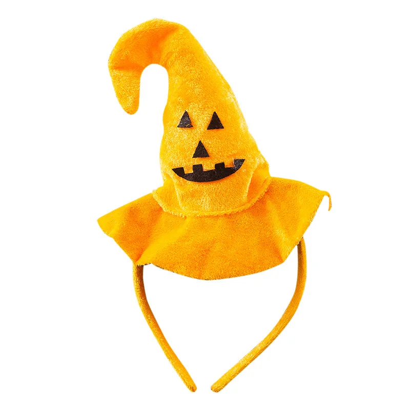 

Halloween Pumpkin Headband Orange Spider Witch Cosplay Headdress Top Hats Party Props Trick Treat