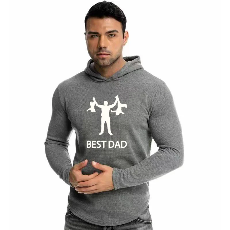 

Best Dad Print Men's Hoodies Father's Day Gift Long Sleeve Autumn Sweatshirts Fashion Graphic Hoodie Men Casual Tops Streetwear