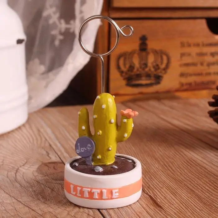 1 шт. милый кактус Memo доска объявлений папка фото клип держатель для карт рабочего