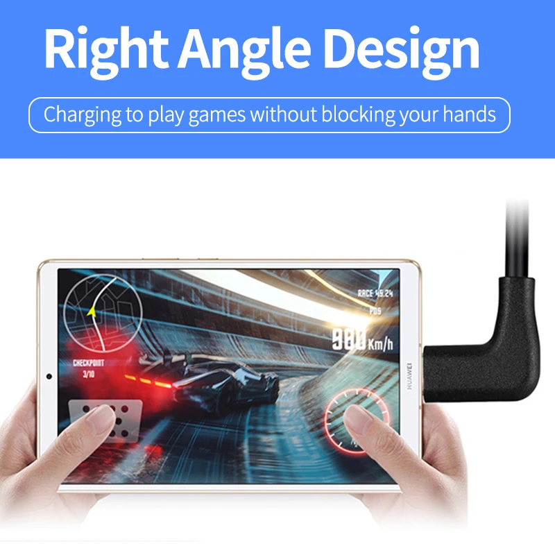 Двойной кабель Type-c USB C к c 5A Быстрая зарядка PD 100 Вт провод под прямым углом USB3.1 Type-C