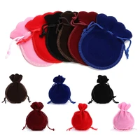 50 hot sales 10pcs plush cloth drawstring necklace bracelet jewelry gift bag storage pouch