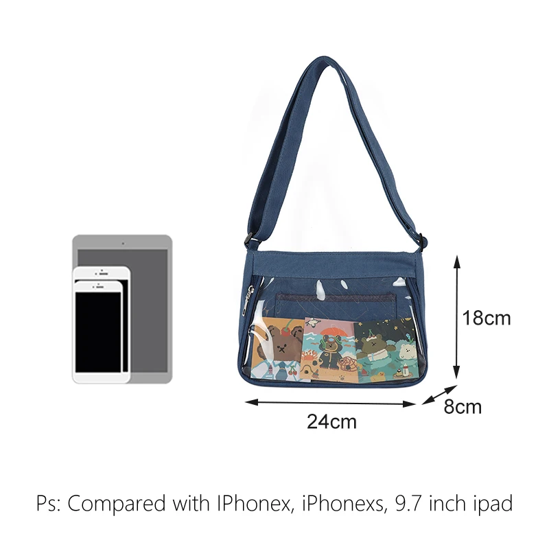 Мини-сумка женская прозрачная со съемным декоративным слоем H217 | Багаж и сумки