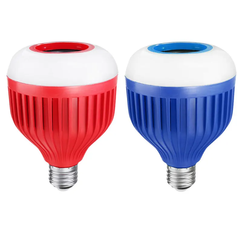 E27 Беспроводной Bluetooth Динамик 12 Вт RGB Шарообразная светодиойдная лампа умный