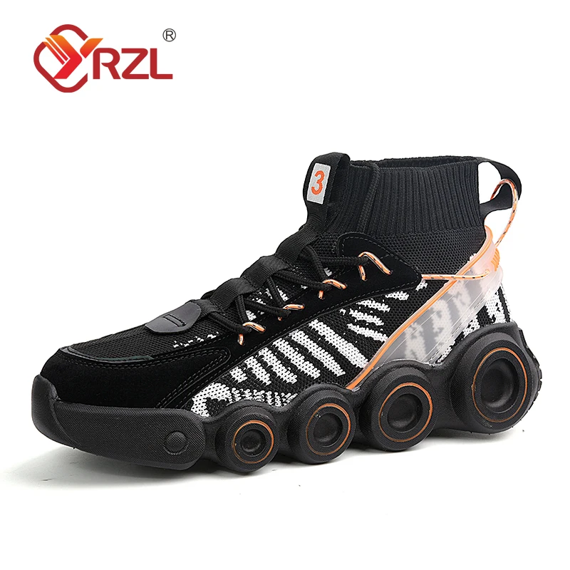 

Кроссовки мужские высокие спортивные сетчатые, Повседневная дышащая обувь на шнуровке, уличные беговые кроссовки с толстой подошвой, 2021