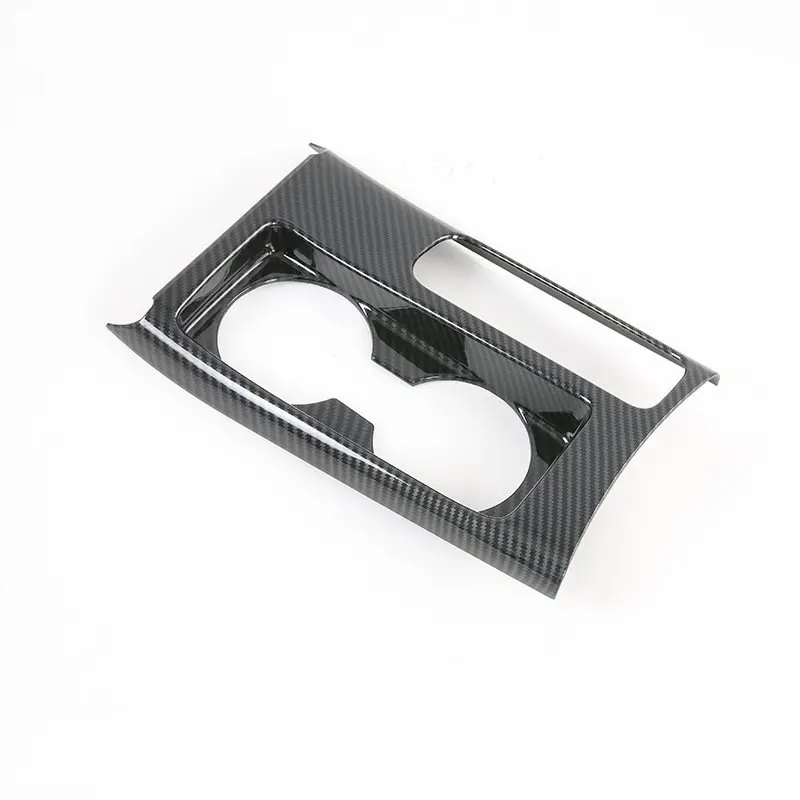 

For Mitsubishi ASX Outlander Sport 2020 2021 Carbon Fiber Car Inner Gear Panel Water Cup Holder Cover Trim Sticker Accessories