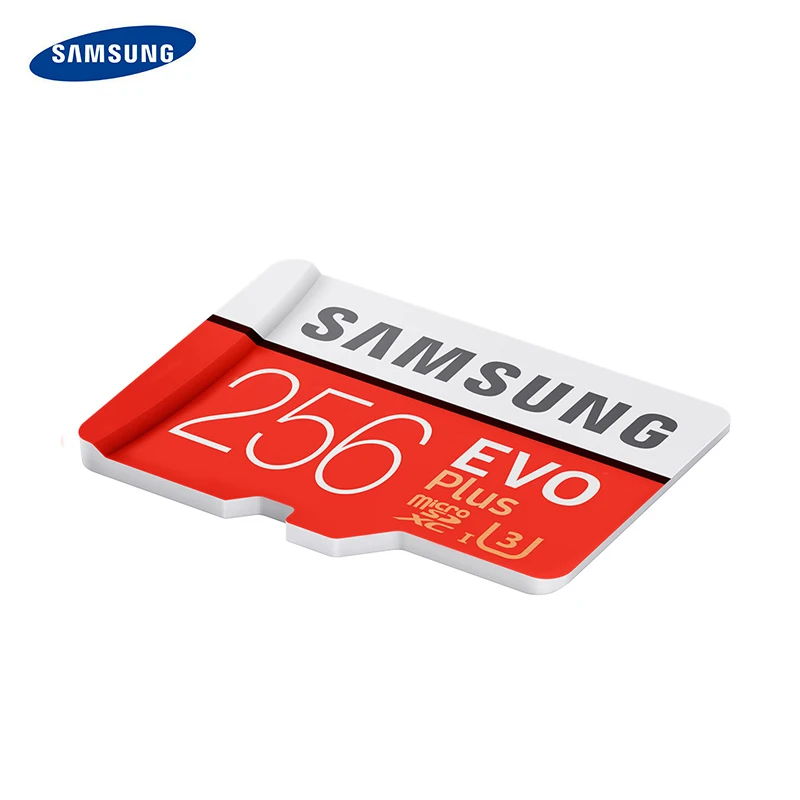 Карта памяти SAMSUNG EVO PLUS 256 ГБ 100 МБ/с. U3 SDXC C10 UHS-I Класс карта TF/Micro SD карта памяти Trans Flash Microsd