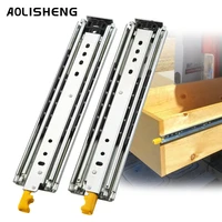 aolisheng heavy duty drawer slide with lock 12 60 inch fully extended drawer slide furniture hardware heavy duty rail