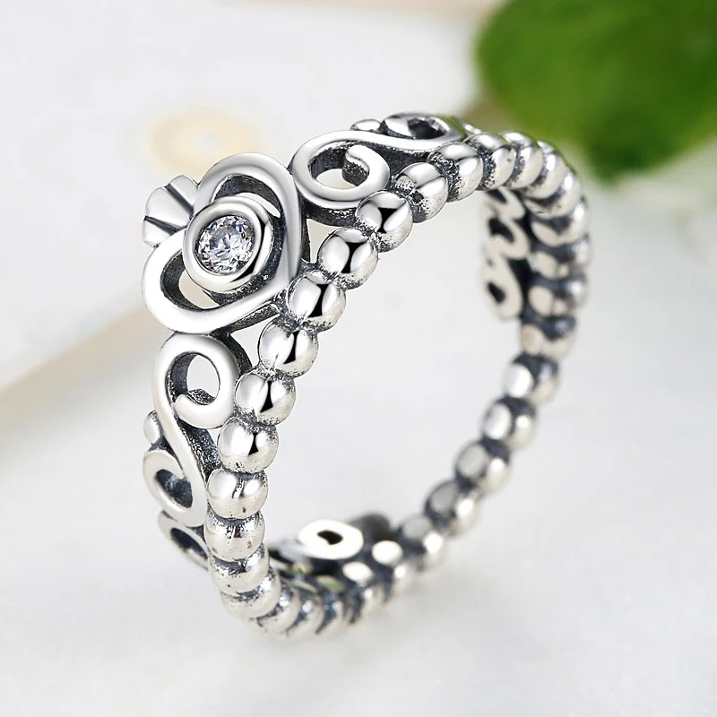 CodeMonkey 100% 925 пробы Серебряное кольцо для женщин Моя Принцесса Королева Корона