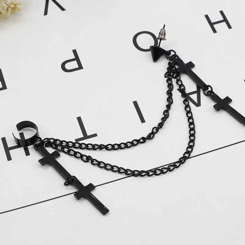 Новое поступление 1 шт. модные ретро серьги с черным крестом очаровательные