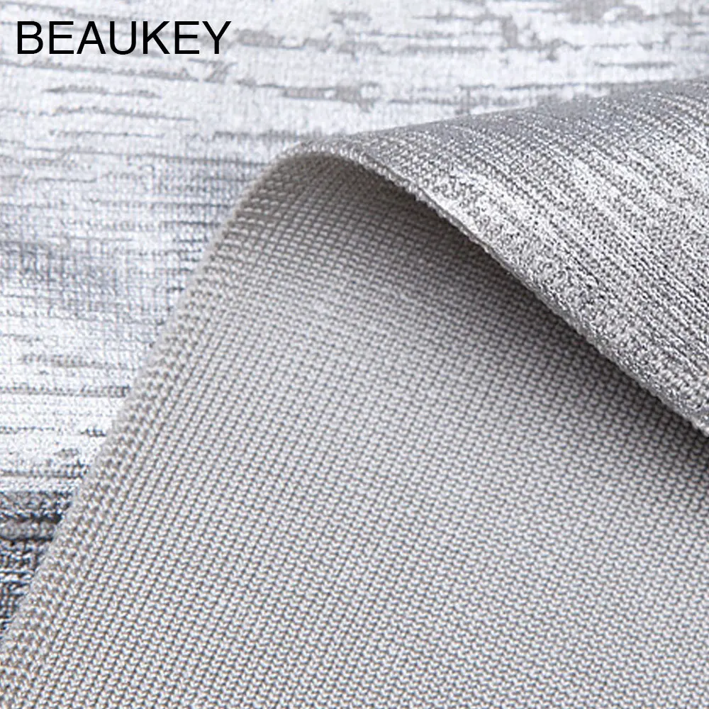 BEAUKEY металлическое золотое серебряное фольгированное плечевое роскошное платье
