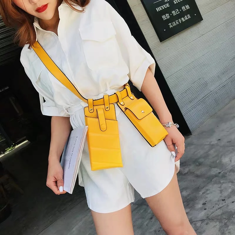 Модная женская поясная сумка Кожаная дорожные нагрудные сумки для девочек