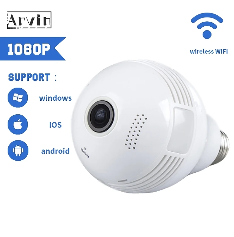 

360 Bulb Lamp Camera LED Light 960P Wireless Camera Wifi Home Surveillance Camera IP CCTV Camaras De Seguridad Kamera Cam IP5080