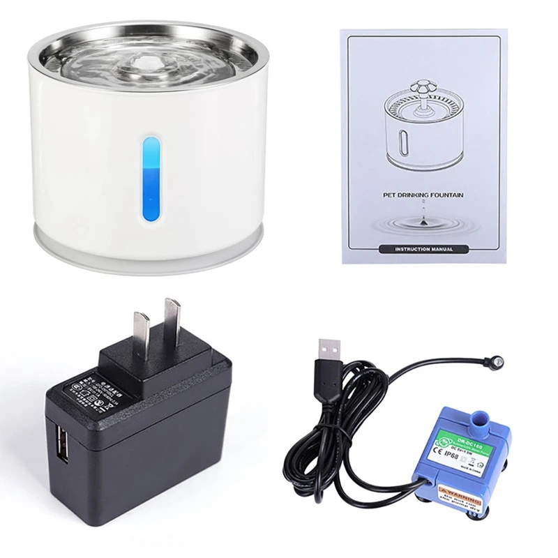 

Pet Cats Dogs Water Fountain LED USB Electric Feeder Drinker Bowl Automatic Feeders Dispenser Auto OFF pet drinking fountain